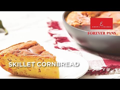 Deliciously GOLDEN skillet #cornbread 🌽 recipe | Emeril Lagasse Forever Fry Pan