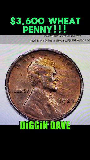 8K views · 170 reactions | VERY RARE 1922 WHEAT PENNY! #coins #coin #coincollecting #coincollection #diggindave #rarecoins #reels #fbreels #fbreels24 | Diggin Dave | Facebook
