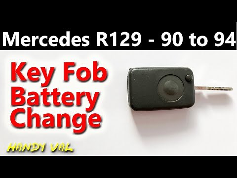 Mercedes R129 Infrared Key Fob Remote Battery Replacement, Synchronize, Reprogram. SL 1990 to 1994