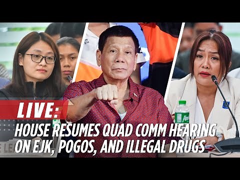 LIVE: 8th House quad-committee hearing on EJK, POGOs, and illegal drugs | October 11, 2024