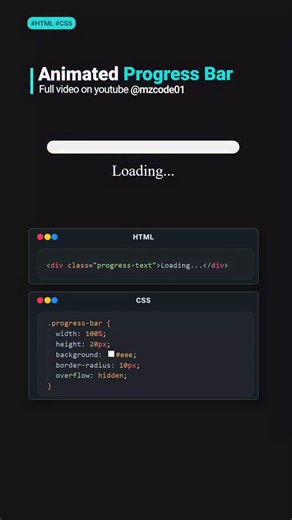 HTML | CSS | JavaScript on Instagram: "Check bellow for free Source codes 👇 Subscribe to our youtube channel for the complete videos : mzcode01 Joint to Telegram channel for downloading source codes: t.me/mzcode01 ⚠️-Copyright Notice: All content videos created by MzCode (@mzcode01) are protected by copyright. Feel free to share for personal and educational purposes. Unauthorized reposting or publishing is prohibited without explicit written permission from MzCode. #reels #reelsvideo #reelsinst