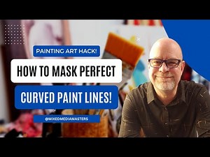 How to Mask and Paint Perfect Curved Lines Every Time! #arthacks