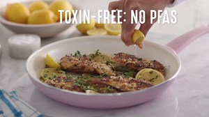 GreenLife 18-Piece Soft Grip Toxin-Free Healthy Ceramic Non-Stick Cookware Set, Pink, Dishwasher Safe