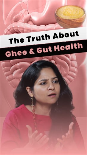 Sipping Thoughts on Instagram: "Still scared of ghee? Nutritionist @ishalaall_wellness explains how ghee supports gut health, feeds good bacteria, and causes no inflammation — when consumed in moderation. [ghee benefits, gut health, lactose free, butyric acid, anti inflammatory foods, indian nutrition, women wellness, mindful eating, desi superfood, food facts, nutrition reel, healthy fats, digestive health, ayurvedic foods, real food nutrition] #gheebenefits"
