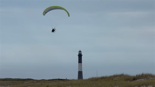 2.8K views · 79 reactions | Parasailing on Fire Island, Suffolk County, Long Island, New York Parasailing with a motor" typically refers to powered paragliding (also known as paramotoring), where a motor and propeller are attached to a paraglider, allowing the pilot to fly without needing a boat. Unlike traditional parasailing, which is towed by a boat, paramotoring is foot-launched and provides the pilot with freedom to travel anywhere without a runway. | Long Island, New York | Facebook