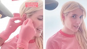 'Best Piercing I've Ever Gotten!' Emma Roberts adds a piercing to her right ear