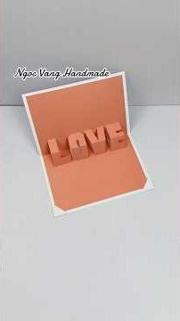 #tutorial #shorts ~ 3D Pop Up Card || “LOVE” Card - NGOC VANG HANDMADE