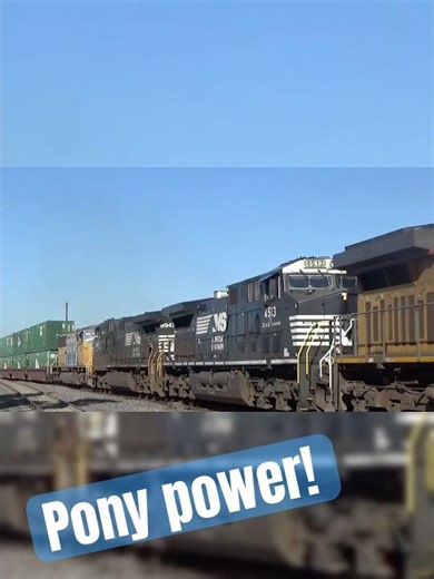 Pony power on the UP Z-LAAI! #shorts #foryou #unionpacific #norfolksouthern #railway #train #railfan