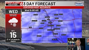 FIRST ALERT 6 WEATHER DAY: Widespread snow is likely to develop after midnight Tuesday night and last well into Wednesday. Dry powdery snow is likely to add up a bit, especially south of I-80. | Rusty Lord