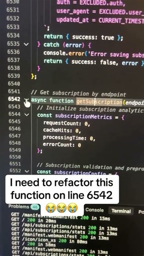POV: Refactoring a Function from Line 6,542 to 32,985 😭 #programming #codinglife #developer #bugfix