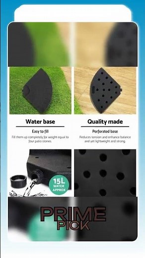 Instahut 48cm Outdoor Umbrella Base Stand 4 Plates Pod Cantilever