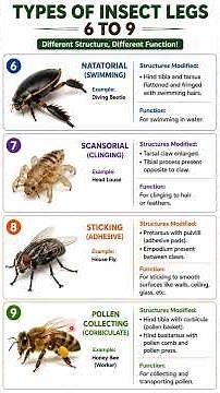Insect Legs and Their Types | Entomology Explained with Examples 🦗