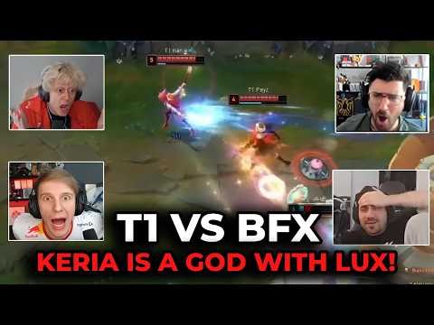 Streamers React to Peyz & Keria Carrying the Series vs BFX | LCK Spring Reactions
