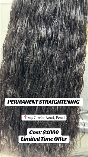 Hair & Makeup by Pamela_tt on Instagram: "Limited Time Offer.. 📍229 Clarke Road, Penal PERMANENT STRAIGHTENING with PRO-KERATIN $1000.00 This unique full-spectrum smoothing system, with Pro-Keratin, utilizes advanced thio technology and provides conditioned hair.. Opti Smooth Permanent Straightening reduces volume, eliminates frizz and smoothes hair permanently. This system is enhanced with a patented pre-treatment and moisturising post-treatment to protect the hair during and after the process