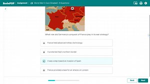 BrainPOP / AssignmentWorld War II I Quiz (Graded)-9 Questions... | Filo