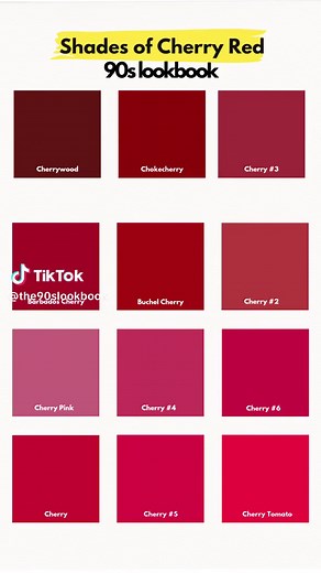 all the shades of cherry red #colors #cherrybomb #styleinspo | cherry