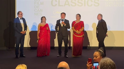 A look back at the world premiere of FHF's 4K restoration of Sumitra Peries’ iconic Sinhalese film Gehenu Lamai (1978) at the Cannes Film Festival a few weeks ago. Witnessing the restored classic receive global recognition on the Cannes stage, Ajith Jinadasa’s heartfelt reaction captured the pride, memory, and emotion carried through decades of cinematic history. | Film Heritage Foundation