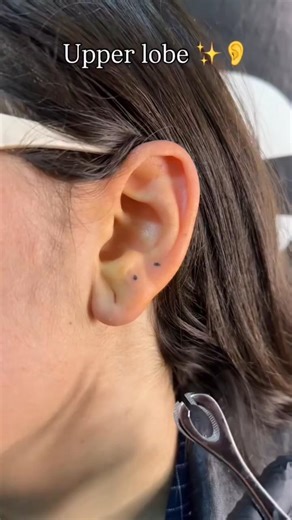Upper lobe ear piercing 🔥 #tattoo #trending #viral #youtubeshorts #piercing #shorts