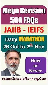JAIIB-IEIFS - 500 FAQs Mega Revision for Nov 2025 exam#nstoor