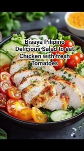 Bisaya Pilipino Food to Eat l Fresh Chicken Salad with tomatoes #pilipinofood ‪@CHEFOBANG‬