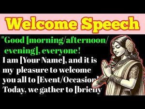 Welcome Speech In English || Welcome Address || Welcome Speech Writing #welcome