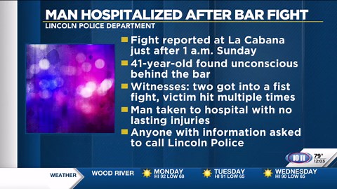 Man hospitalized after bar fight in north Lincoln, police say