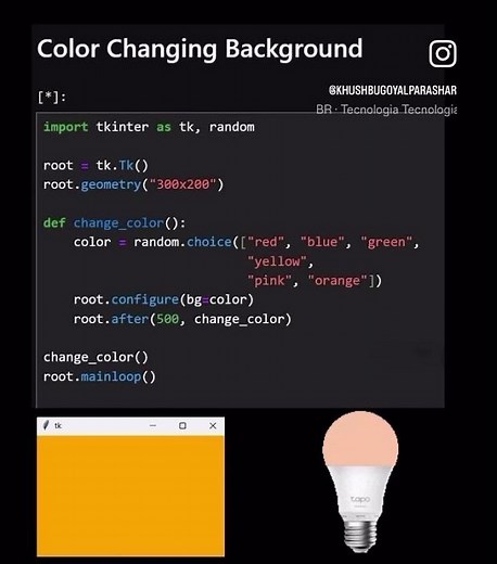 Color Changing Background#coding #programminglanguage #python #pythoncode #colorchanging #background