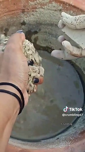 The Fascinating Process of Mud Crumbling in Water