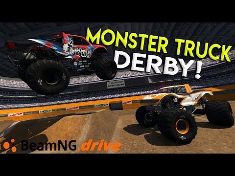 MONSTER JAM DEMOLITION DERBY CHALLENGE! - BeamNG Drive Gameplay & Crashes