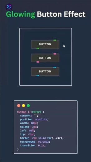 Glowing Button Effect | Make Your Buttons GLOW! 💥 #Shorts #css #html #ytshorts #ytshort #short #yt