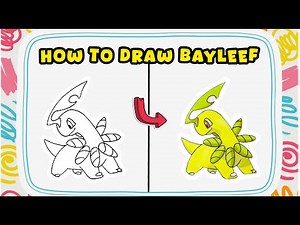 How to Draw Bayleef – Grass-Type Pokémon Drawing Tutorial