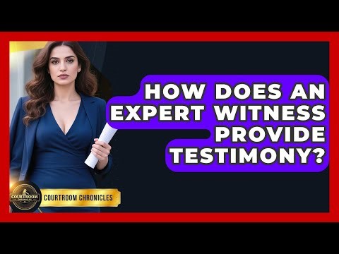 How Does An Expert Witness Provide Testimony? - Courtroom Chronicles