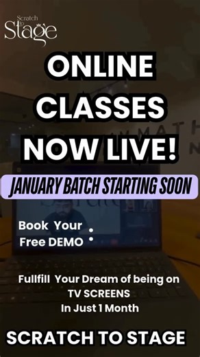 Scratch 2 Stage on Instagram: "#filmschool Auditions dene se kaam nahi chalta Sahi training + sahi guidance = selection. Start your journey with our Jan 2026 #OnlineClasses. Seats are limited — don’t miss out. This New Year, upgrade yourself with Scratch 2 Stage. #newyearsresolution #newdreams #scratchtostage #filmschool #scratchtostagefilmschool #shubhammathurproductions #realityshows #scratch2stagebyshubhammathur #onlineclasses #castingdirector"