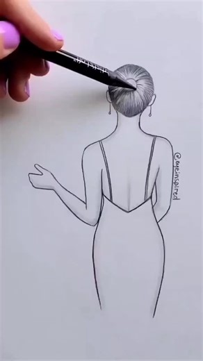 How to make long hair #art #artwork #drawing #artist #sketch