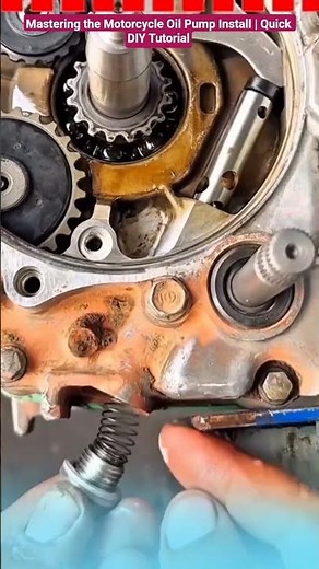 Mastering the Motorcycle Oil Pump Install | Quick DIY Tutorial #shortvideo #engine #tips
