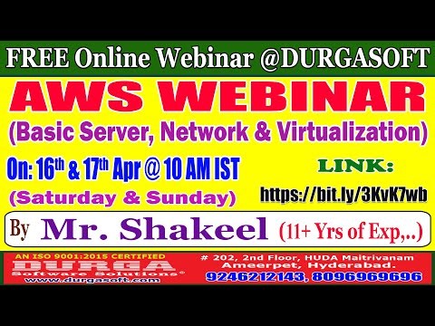 AWS WEBINAR (FREE Webinar) Online Training @ DURGASOFT