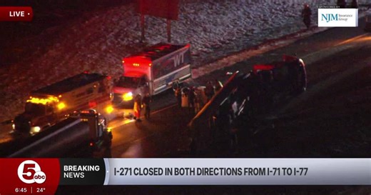 I-271 reopens following semi-truck tanker crash