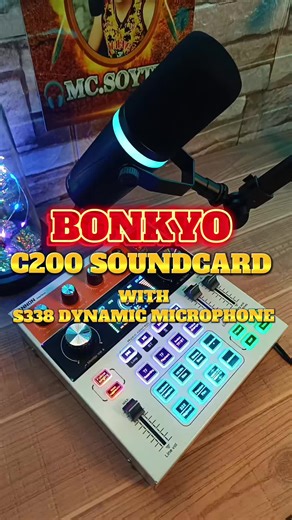 C200 Soundcard and S338 Dynamic Microphone for Karaoke