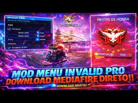 MOD MENU IVALID PRO V1 GRATIS 😱 LINK DIRETO MEDIAFIRE 2026 - COMO BAIXAR E INSTALAR HACK GRATIS FF