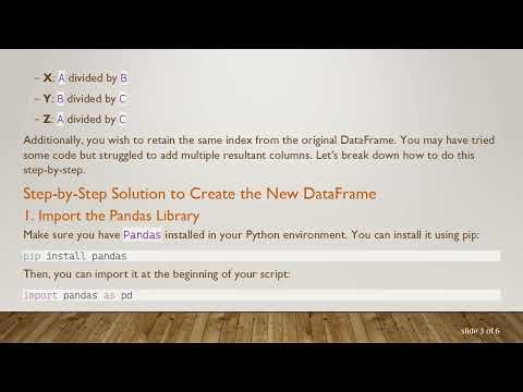 How to Create a New DataFrame with Pandas Based on Columns of Other DataFrames