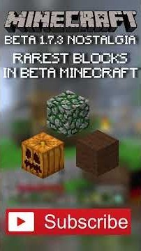 Top 3 Rarest Blocks in Minecraft Beta 1.7.3