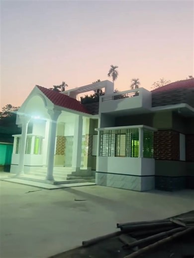 212K views · 3.5K reactions | গ্রামের একতলা বাড়ি। | Prionty House Design | Facebook