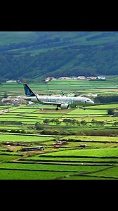 Azores Airlines A320neo NATURAL Landing Lajes Azores | Islandaviation Terceira Azores
