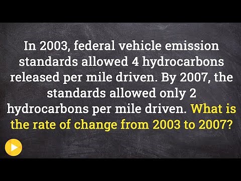 Finding the rate of change of a word problem