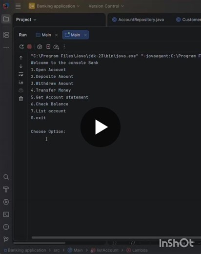 Java Console Banking App: Applying Concepts with OOP | Ashish Humane posted on the topic | LinkedIn
