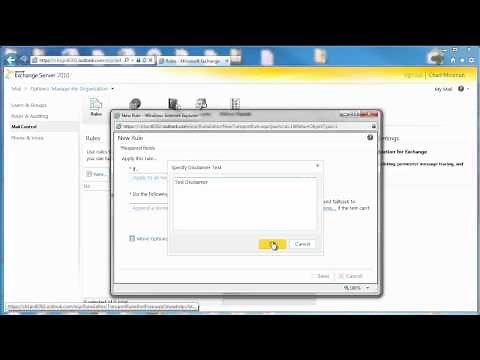 How to Add a Disclaimer to Messages in Office 365