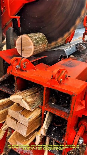Wood Splitting Technique | Fast & Efficient Log Processing.
