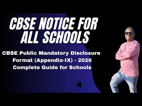 CBSE Public Mandatory Disclosure Format (Appendix-IX) 2026 – Complete Guide for Schools