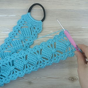 The Most Awesome VERY EASY Bandana for Beginners Crochet knitting pattern making | Knitting