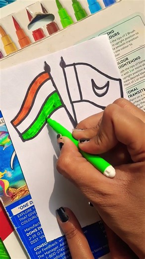 india vs Pakistan flag #viral #art #drawing #painting #pakistan #trending #pakrussia #indianflag